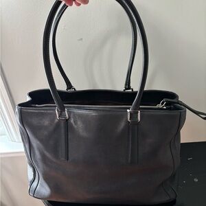 Coach Black Leather Shoulder Bag